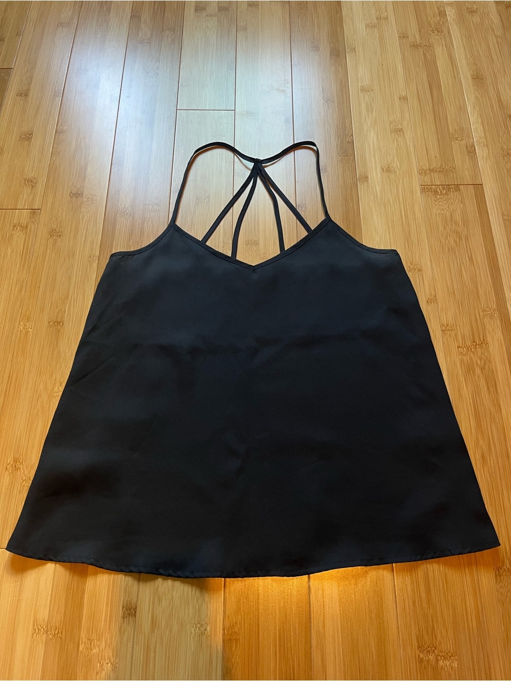 Abercrombie & Fitch Black V-Neck Strappy Back Cami